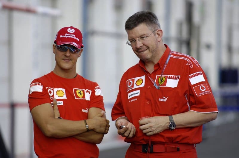 Michael Schumacher et Ross Brawn
