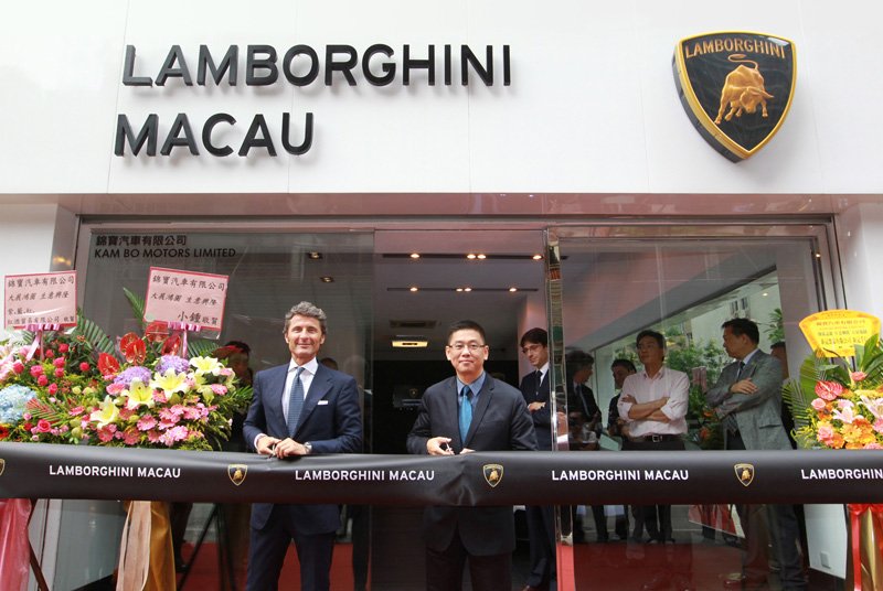 Ouverture d'un point de vente Lamborghini à Macau, Chine