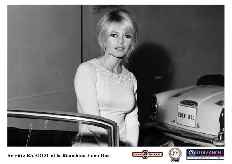 Brigitte Bardot et l'Autobianchi Eden Roc