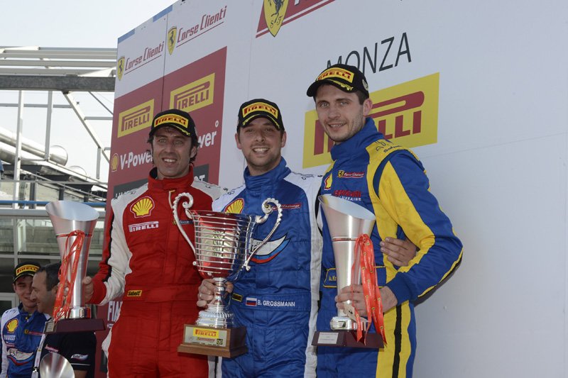 Podium première étape du Ferrari Challenge Europe 2012