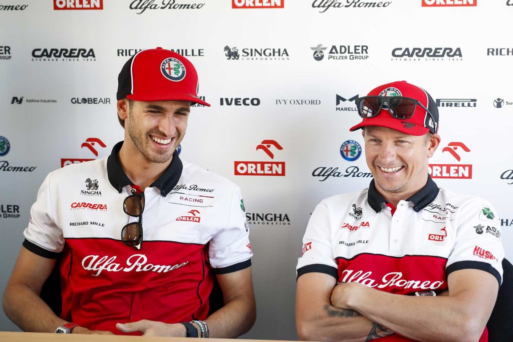 Antonio Giovinazzi  et Kimi Räikkönen