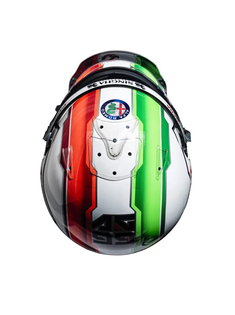 Le casque d'Antonio Giovinazzi pour la saison 2021 - Alfa Romeo Racing Orlen