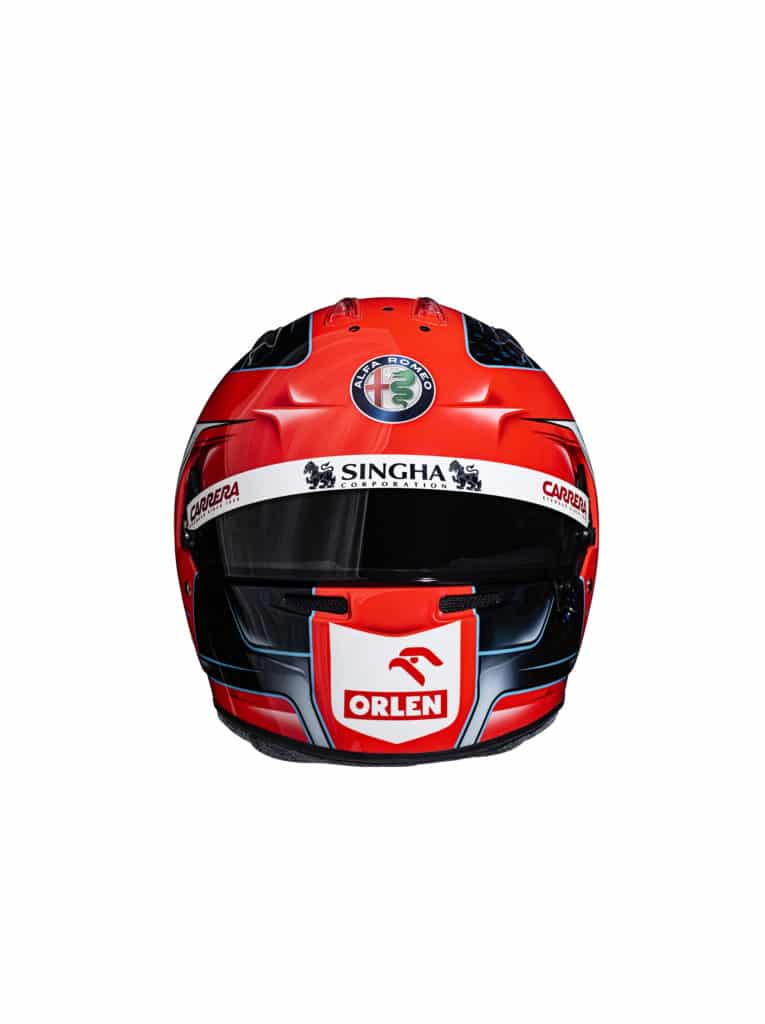 Le casque de Robert Kubica pour la saison 2021 - Alfa Romeo Racing Orlen