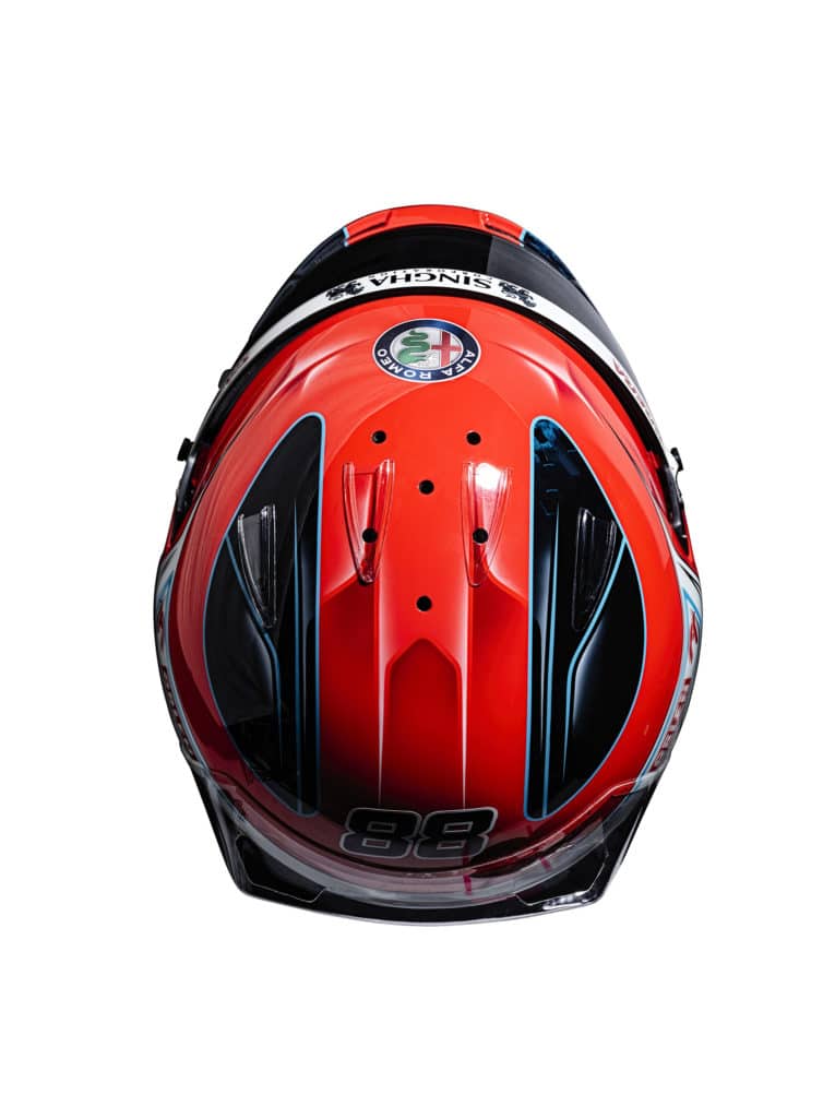 Le casque de Robert Kubica pour la saison 2021 - Alfa Romeo Racing Orlen
